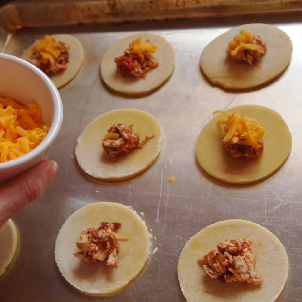 Pastelitos with Chicken and Curtido