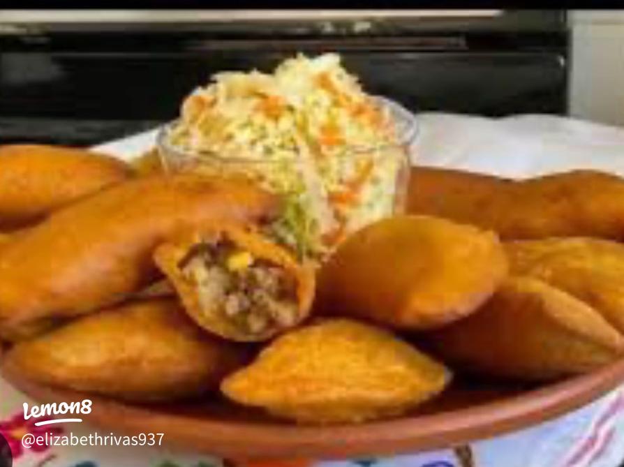 Pastelitos with Chicken and Curtido