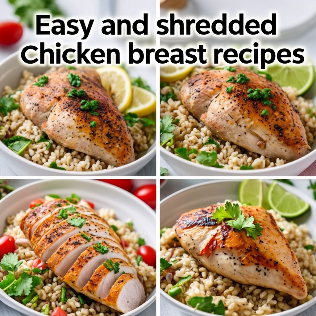 Easy and shredded chicken breast recipes